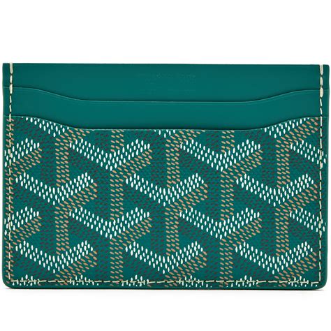 goyard green wallet men's|goyard card holder price 2022.